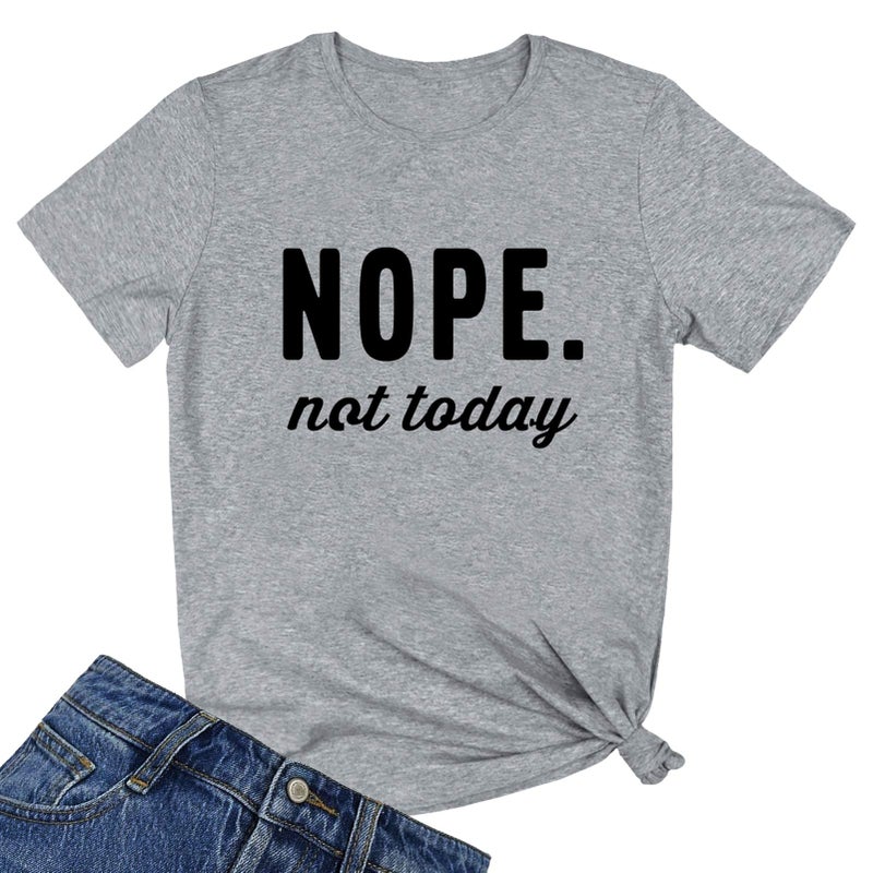YITAN Women's Cute Juniors Tops Teen Girl Tee Funny T Shirt Grey Medium - Image 1
